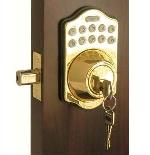 Lockey E Digital Keyless Electronic Deadbolt Door Lock Bright Brass